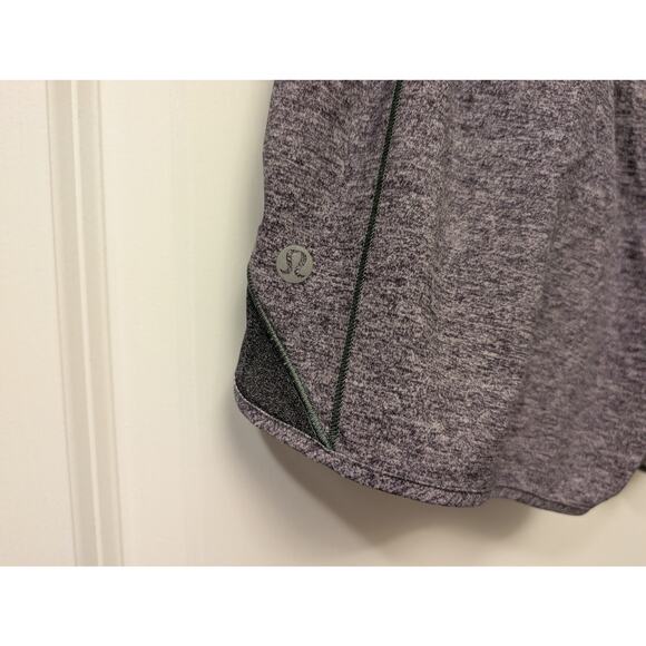 Lululemon Hotty Hot II‎ 4" Short 8 Tall Heathered Lux Gray Gym Running Sporty - Picture 3 of 5